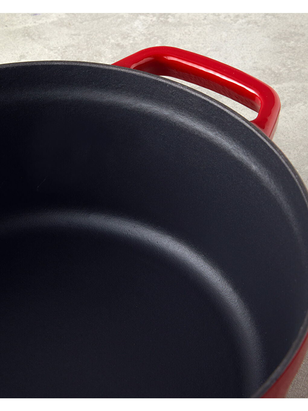 Demir Döküm Tencere 24 cm Kırmızı-3