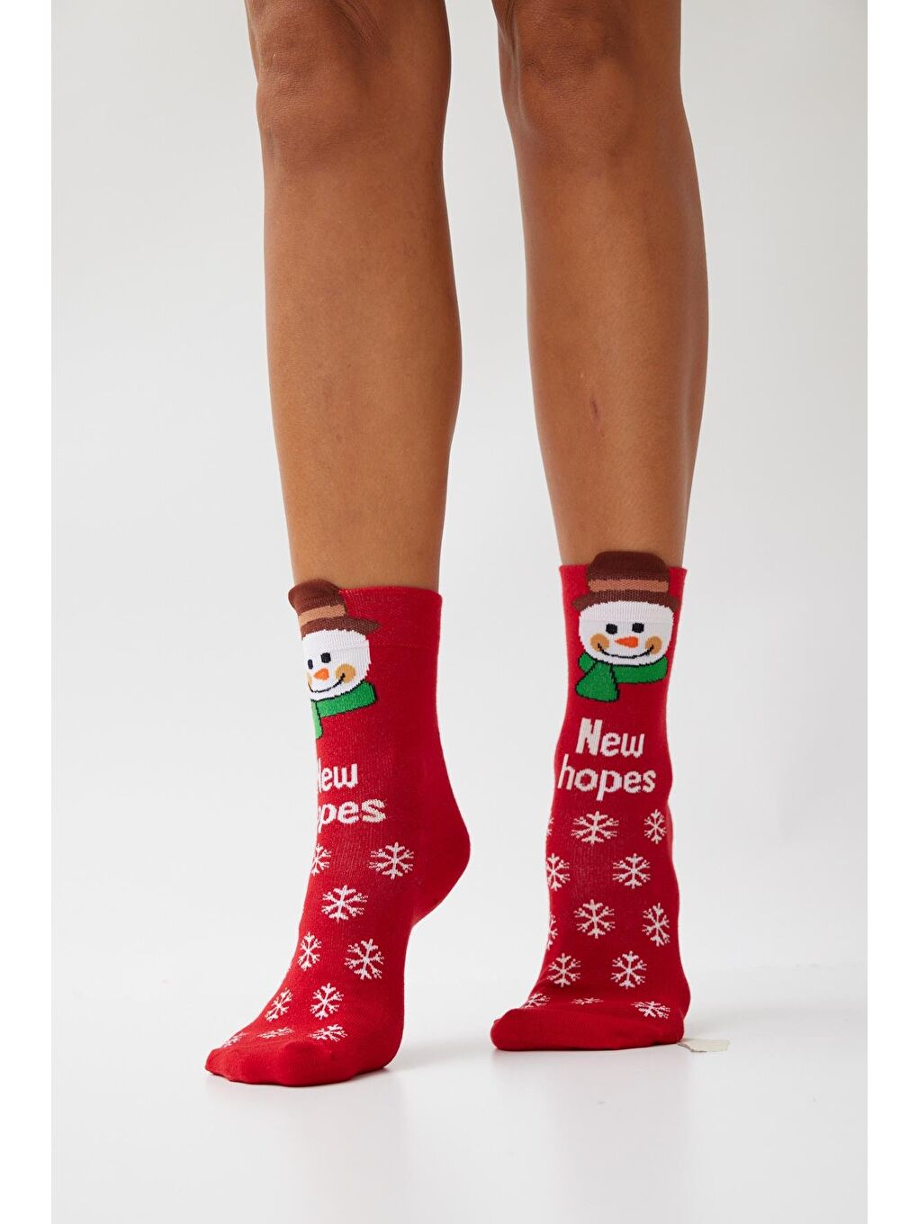 Yılbaşı Soket Çorap Kırmızı