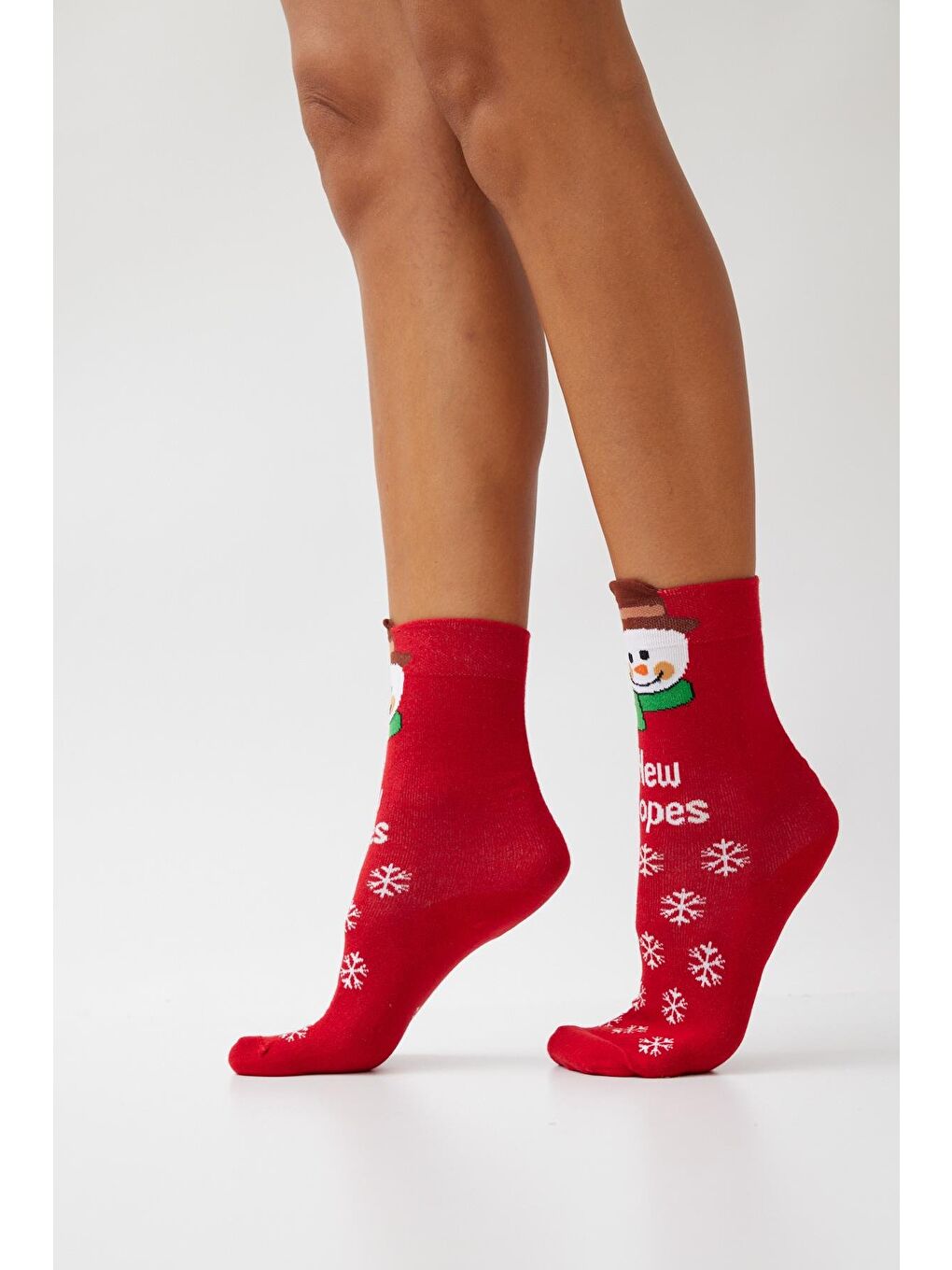Yılbaşı Soket Çorap Kırmızı-1