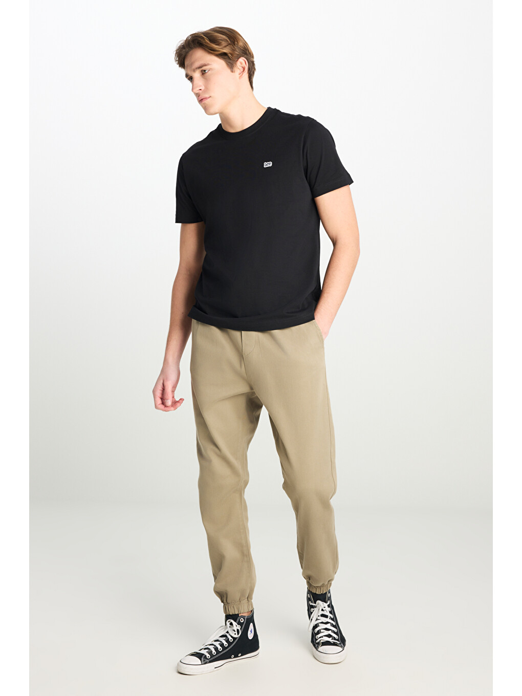 Regular Fit Normal Kesim Bisiklet Yaka Pamuklu Siyah Tişört-2