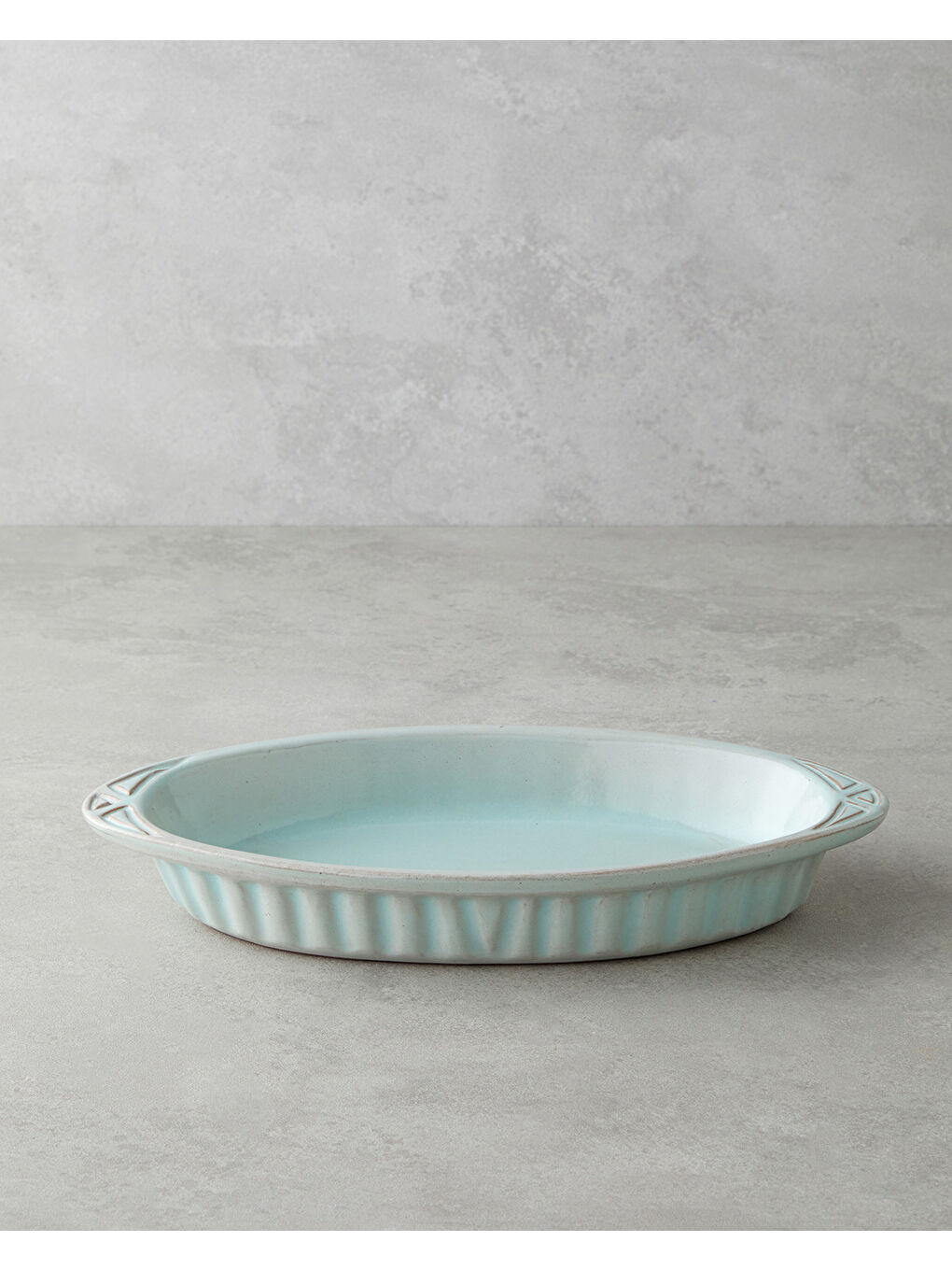 Yeşil Lia Seramik Fırın Kabı 31,5x17,5x4,5 cm Mint