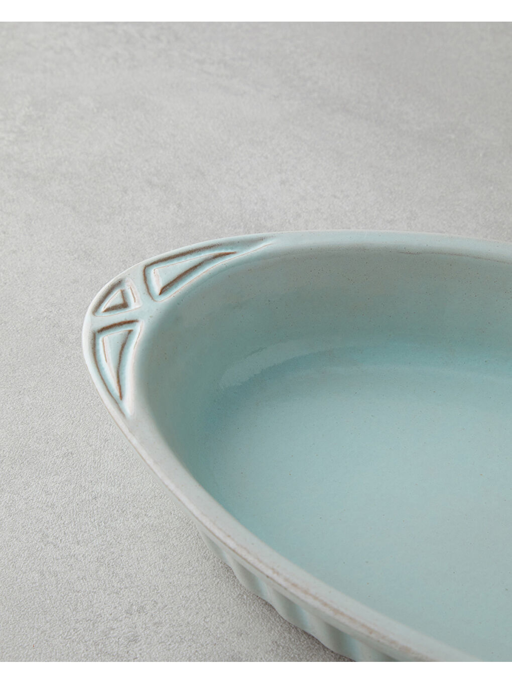 Yeşil Lia Seramik Fırın Kabı 31,5x17,5x4,5 cm Mint-2