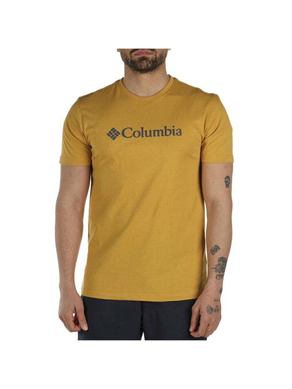 Columbia Sarı CSC M Basıc Bıg Logo Brushed SS Tee Erkek Tişört Sarı CS0287-880