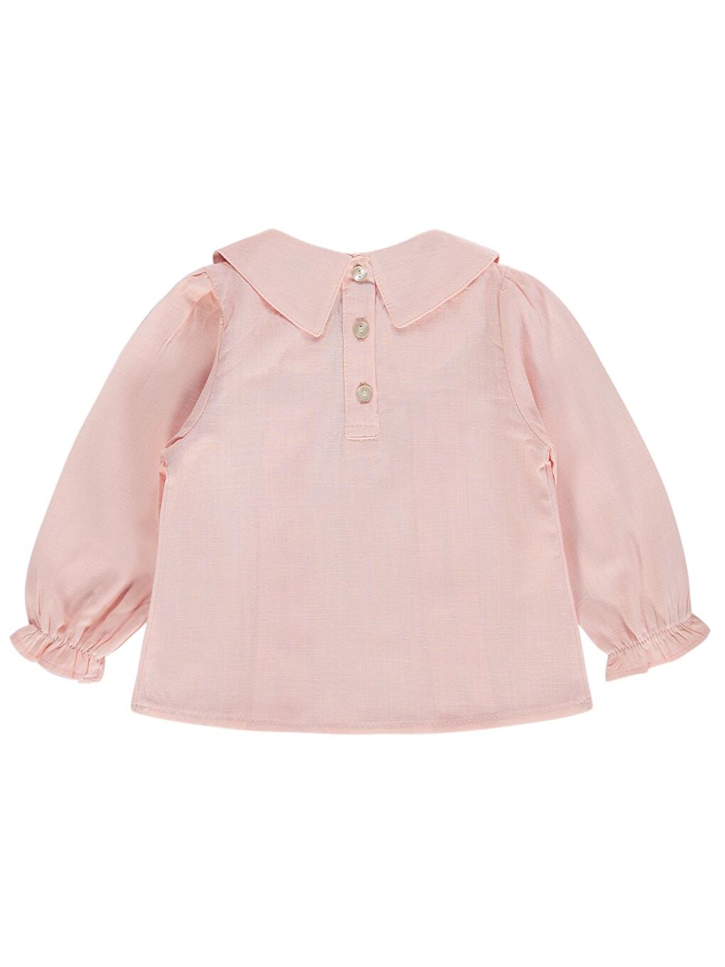 Pembe Bebek Yaka Hırkalı 3 Lü 6-18 Ay Takım - Pudra 9-12 Ay-3