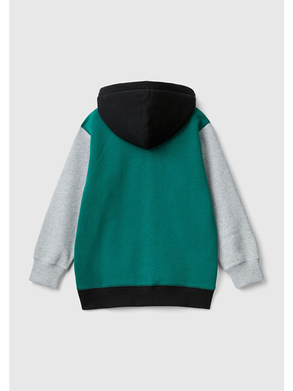 United Colors Of Benetton Erkek Çocuk Çam Yeşili Mix Şardonlu Kapüşonlu Sweatshirt - 1