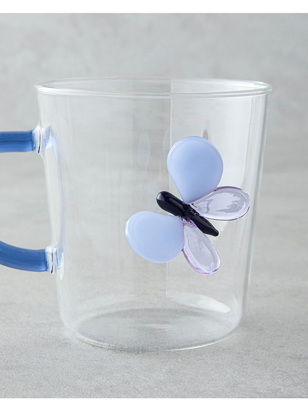 Billie Borosilikat Kupa 310 ml Mavi-1