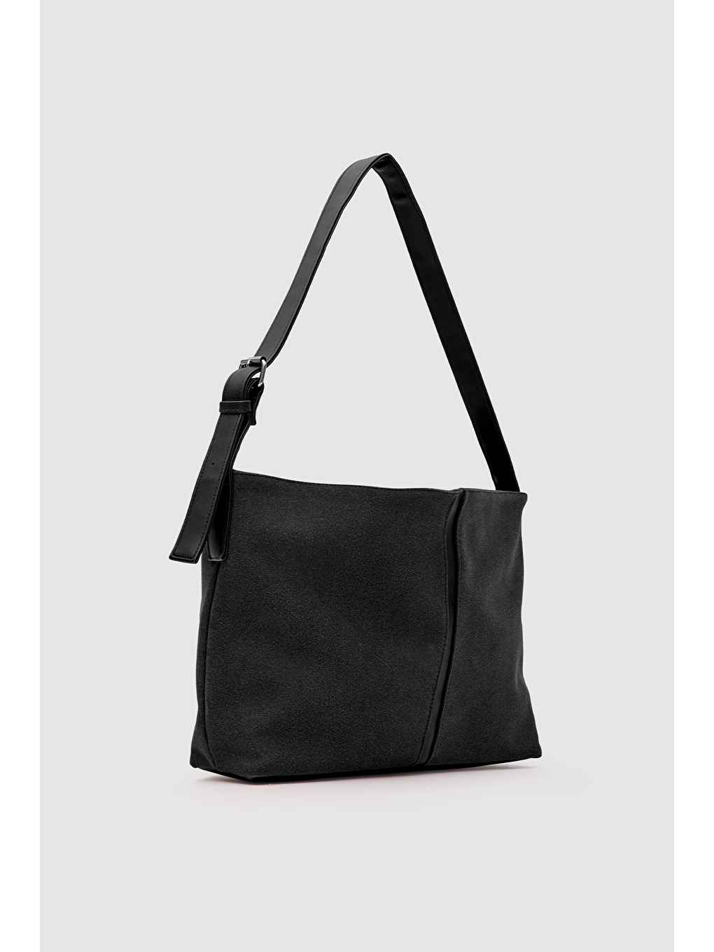 Agatha Süet Omuz Çantası Siyah-8