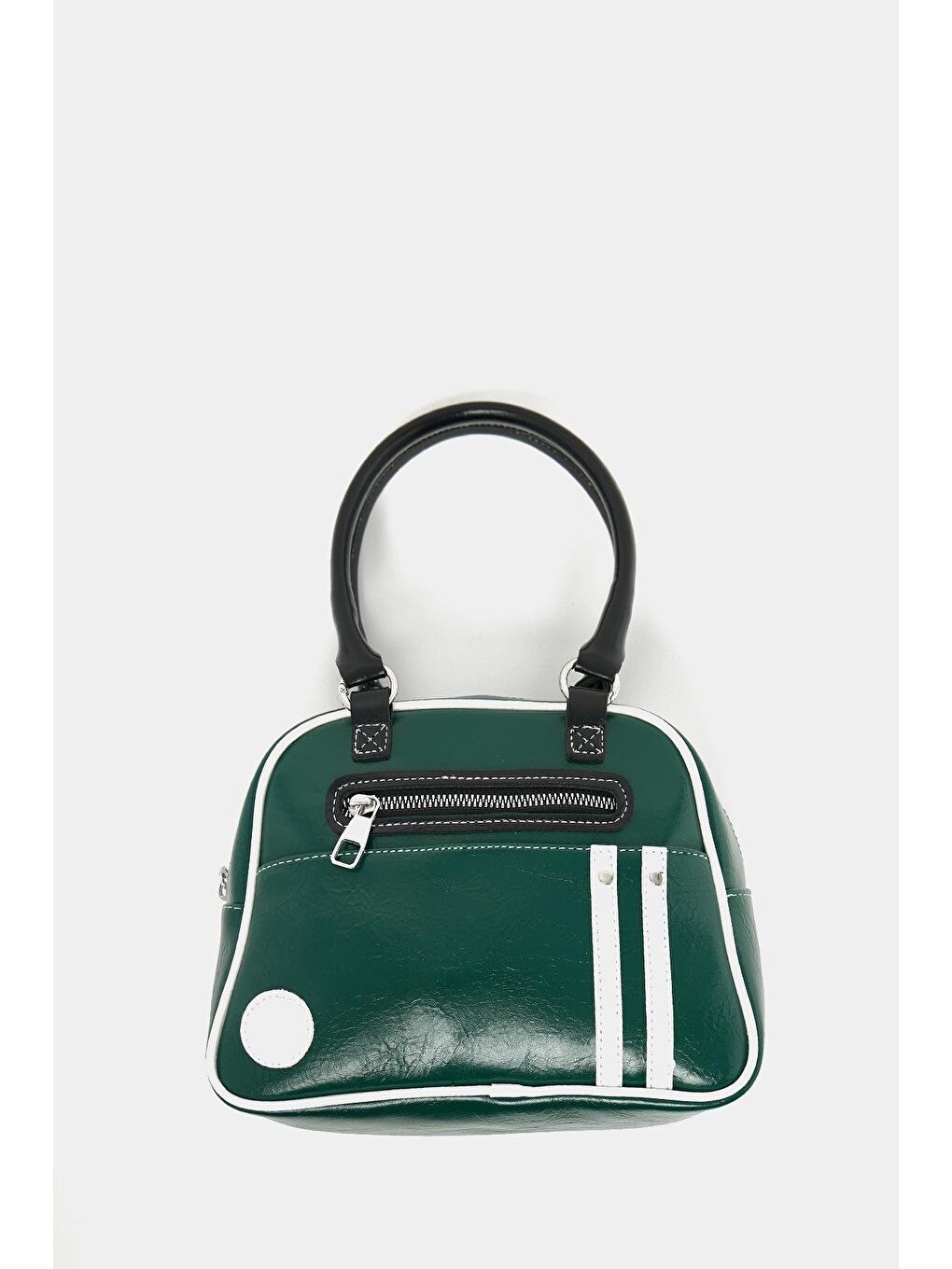 Retro Bowling El Ve Omuz Çanta Yeşil-6