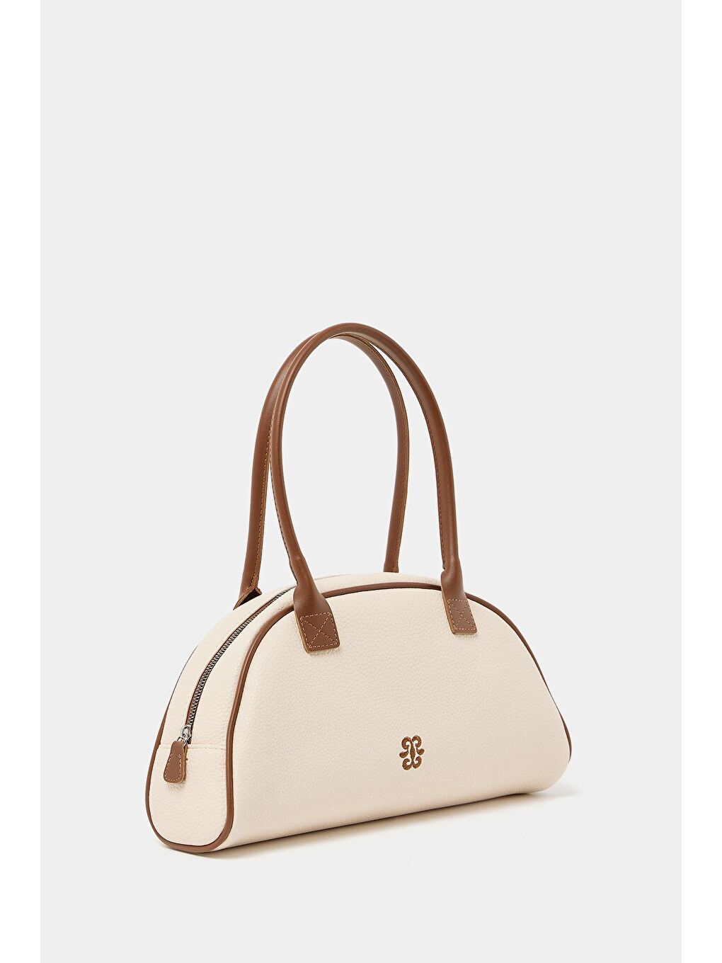 Retro El Ve Omuz Çantası Bej