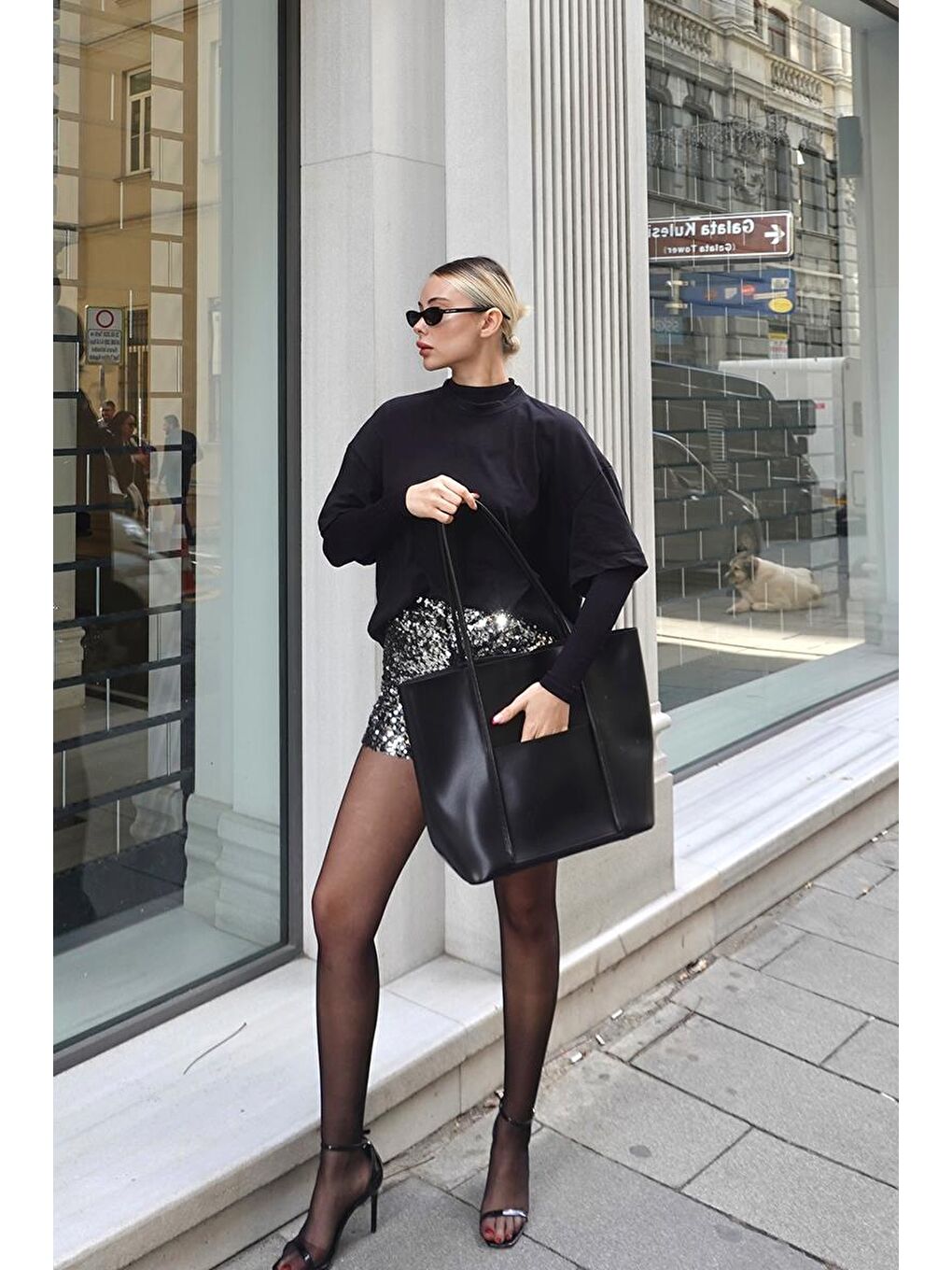 Pax Big Size Omuz Çantası Siyah-9