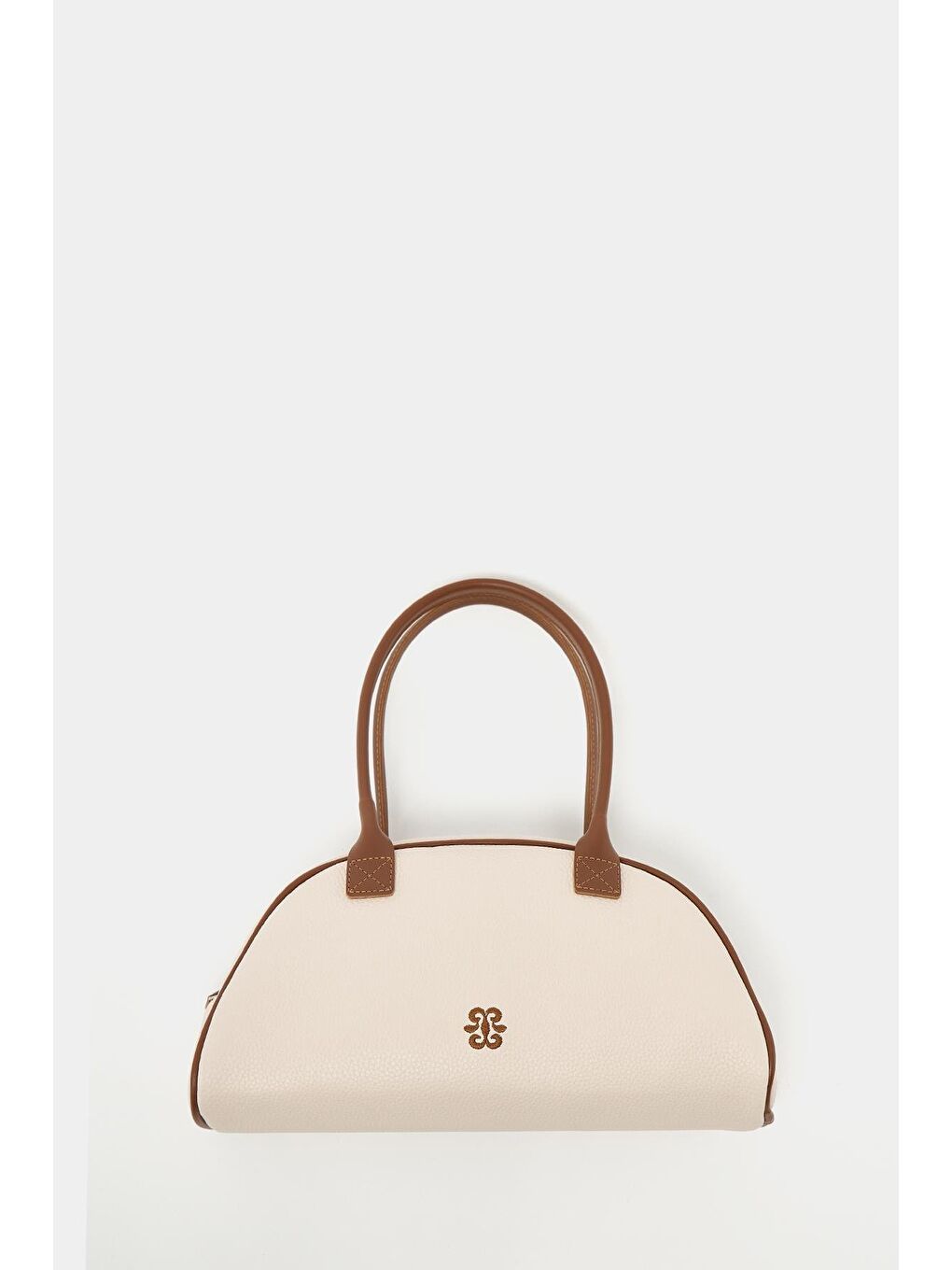 Retro El Ve Omuz Çantası Bej-3