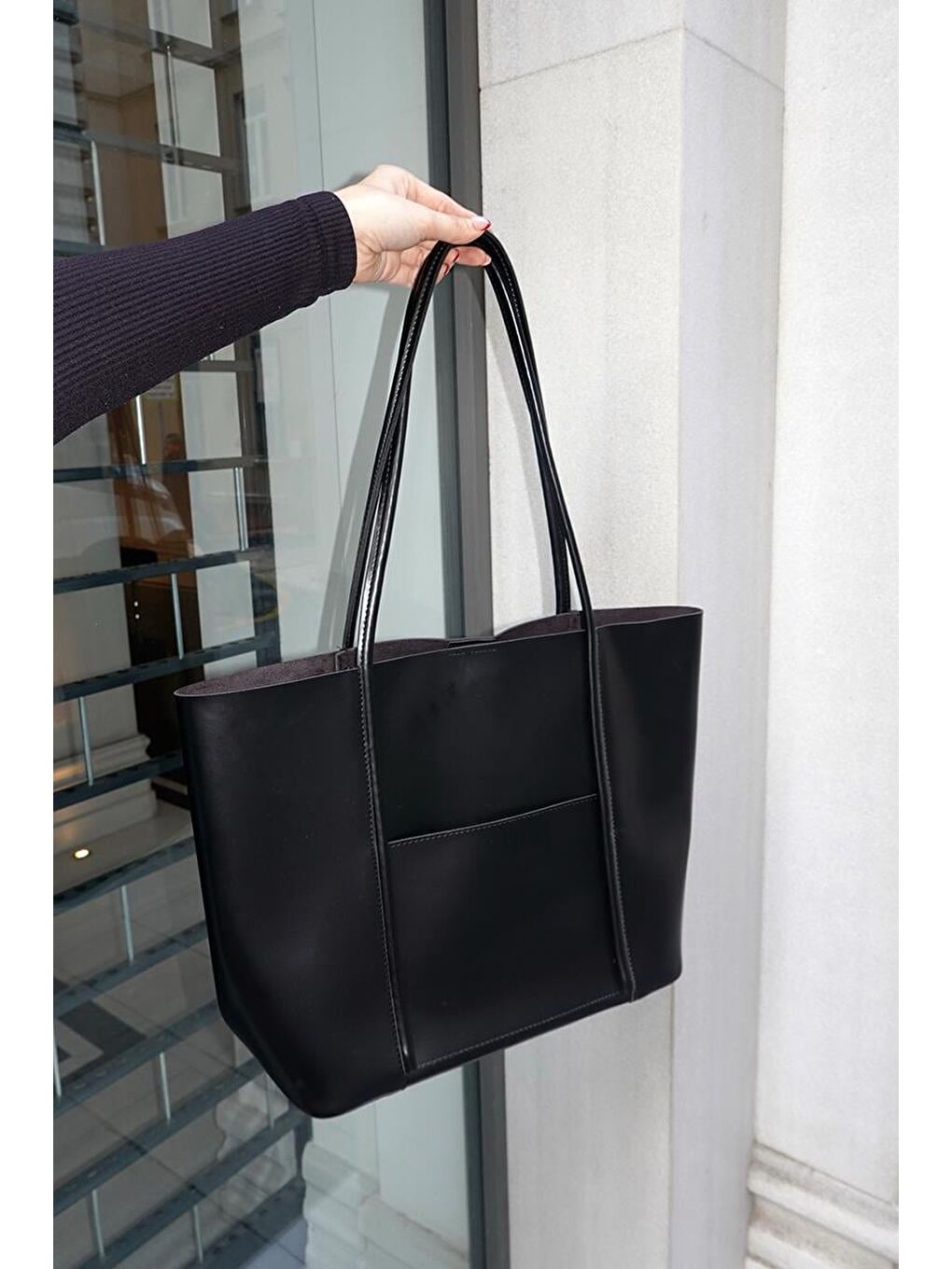 Pax Big Size Omuz Çantası Siyah-11