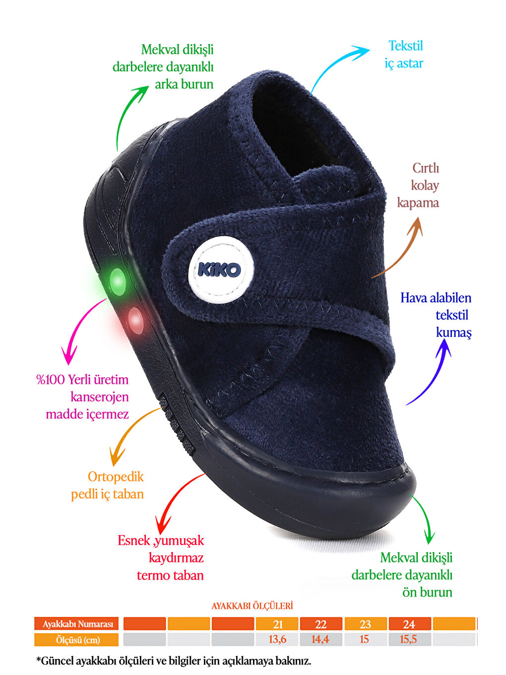 Lacivert Petri Günlük Işıklı Kız Bebek Ev Okul Kreş Panduf-1