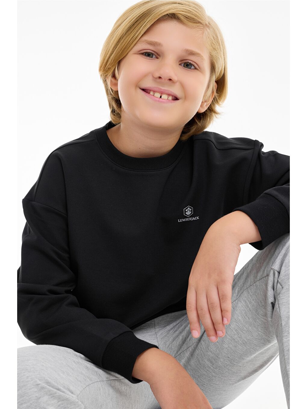 BL 25TPT17 5PR-TP Siyah Erkek Çocuk Sweatshirt-5