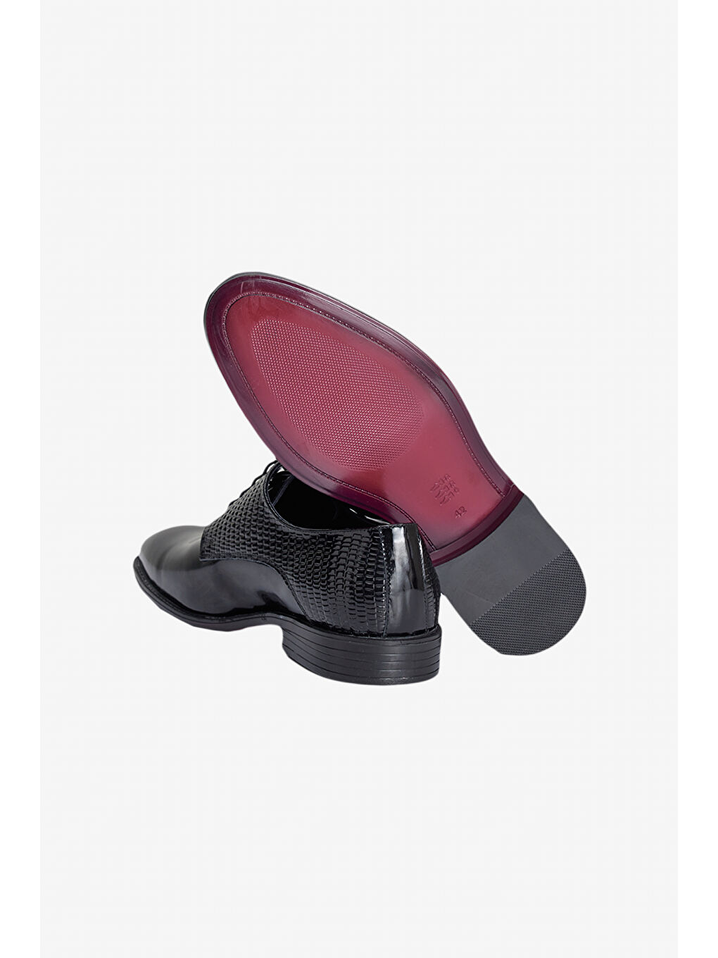 Erkek Siyah %100 Deri Klasik Rugan Ayakkabı-3