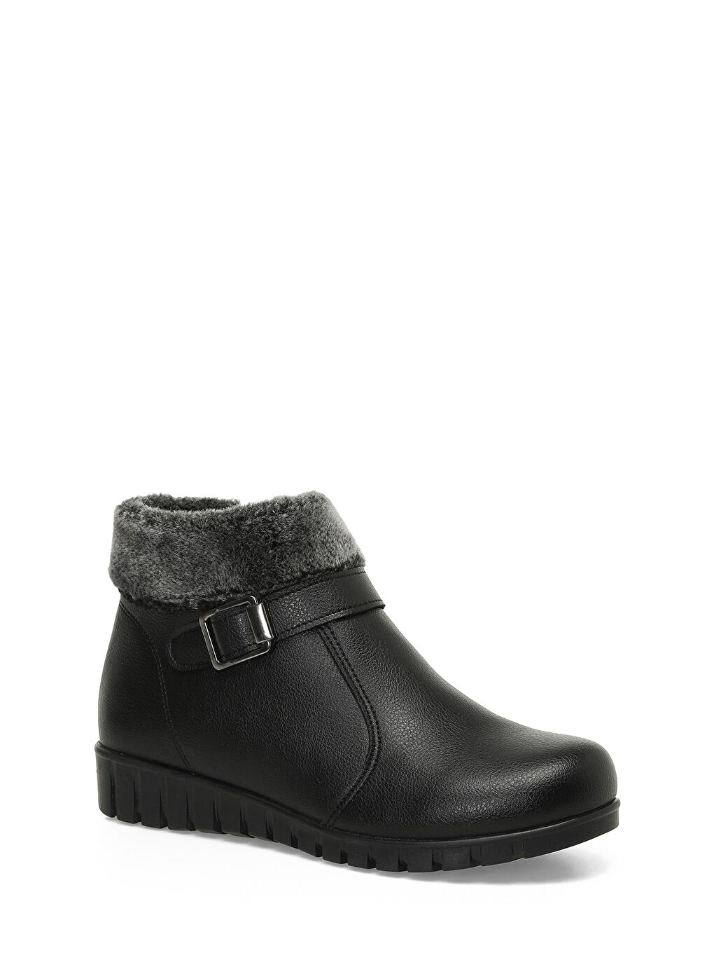 165124.Z4PR Siyah Kadın Düz Bot-1