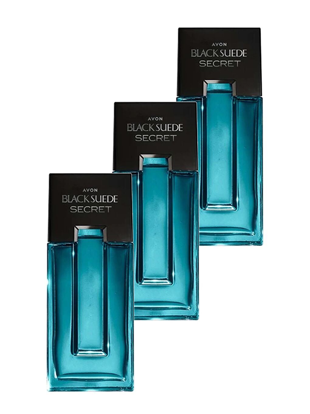 AVON Renksiz Black Suede Secret Erkek Parfüm Edt 125 Ml. Üçlü Set