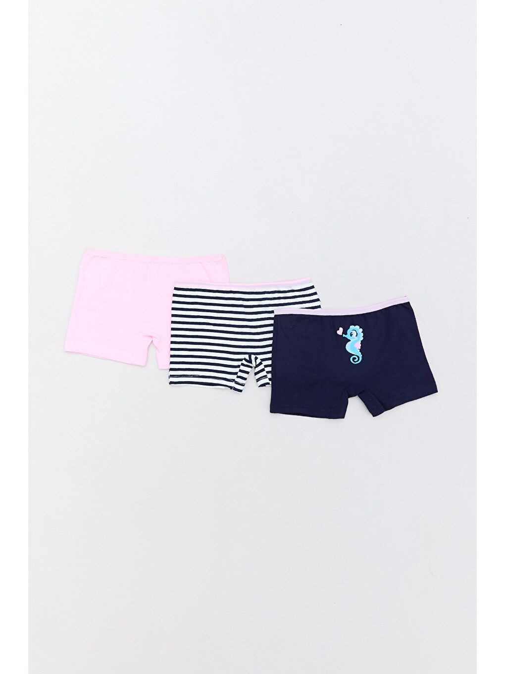 Lacivert Tavşan Baskılı 3 Lü Kız Çocuk Boxer