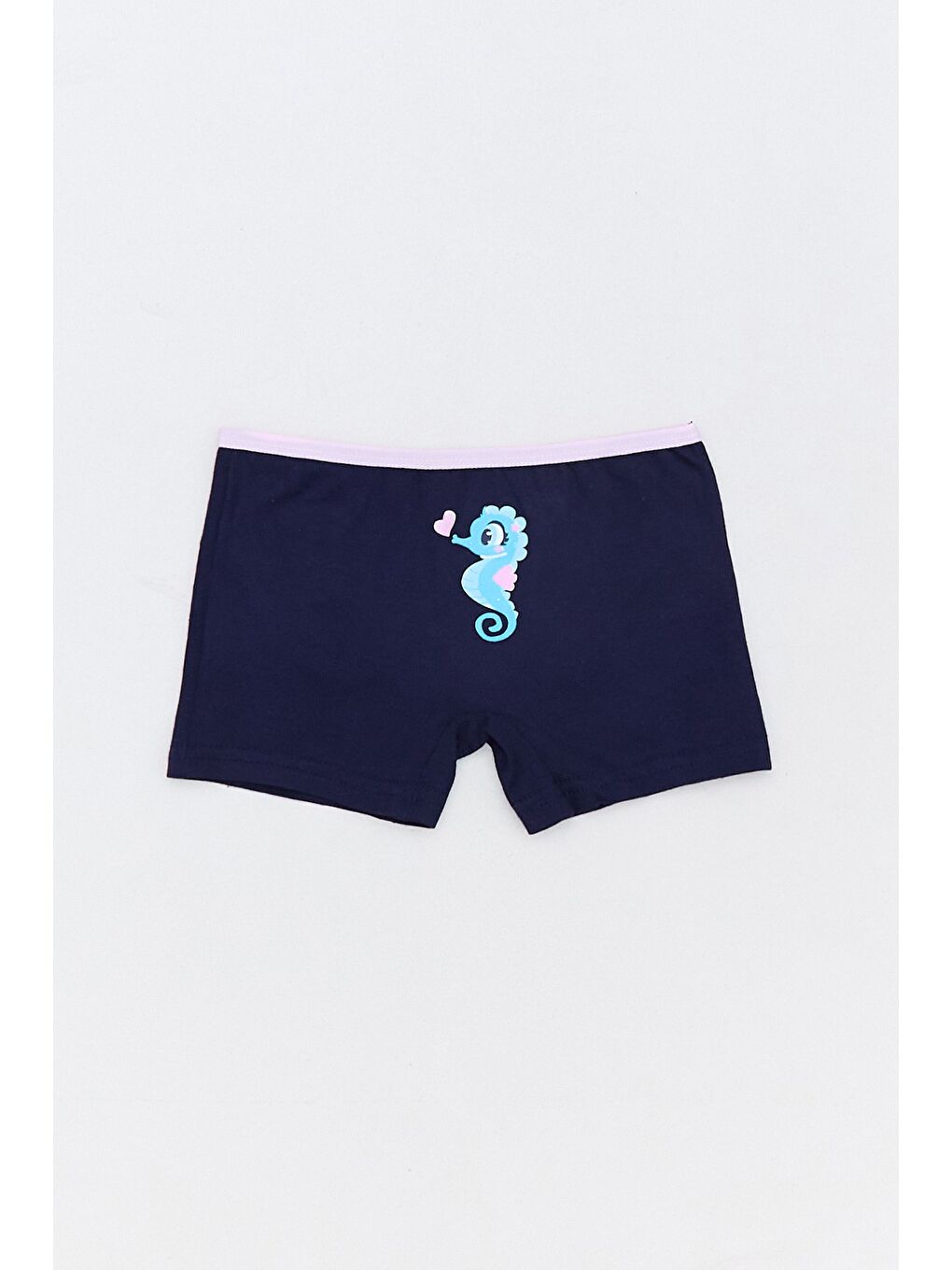 Lacivert Tavşan Baskılı 3 Lü Kız Çocuk Boxer-2