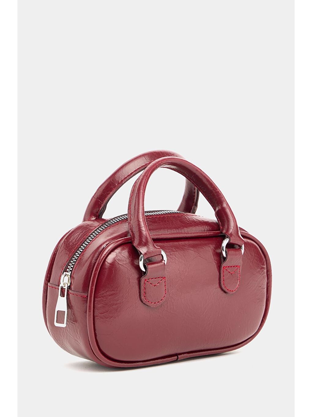 Mini Çapraz Askılı Retro Çanta Bordo-3