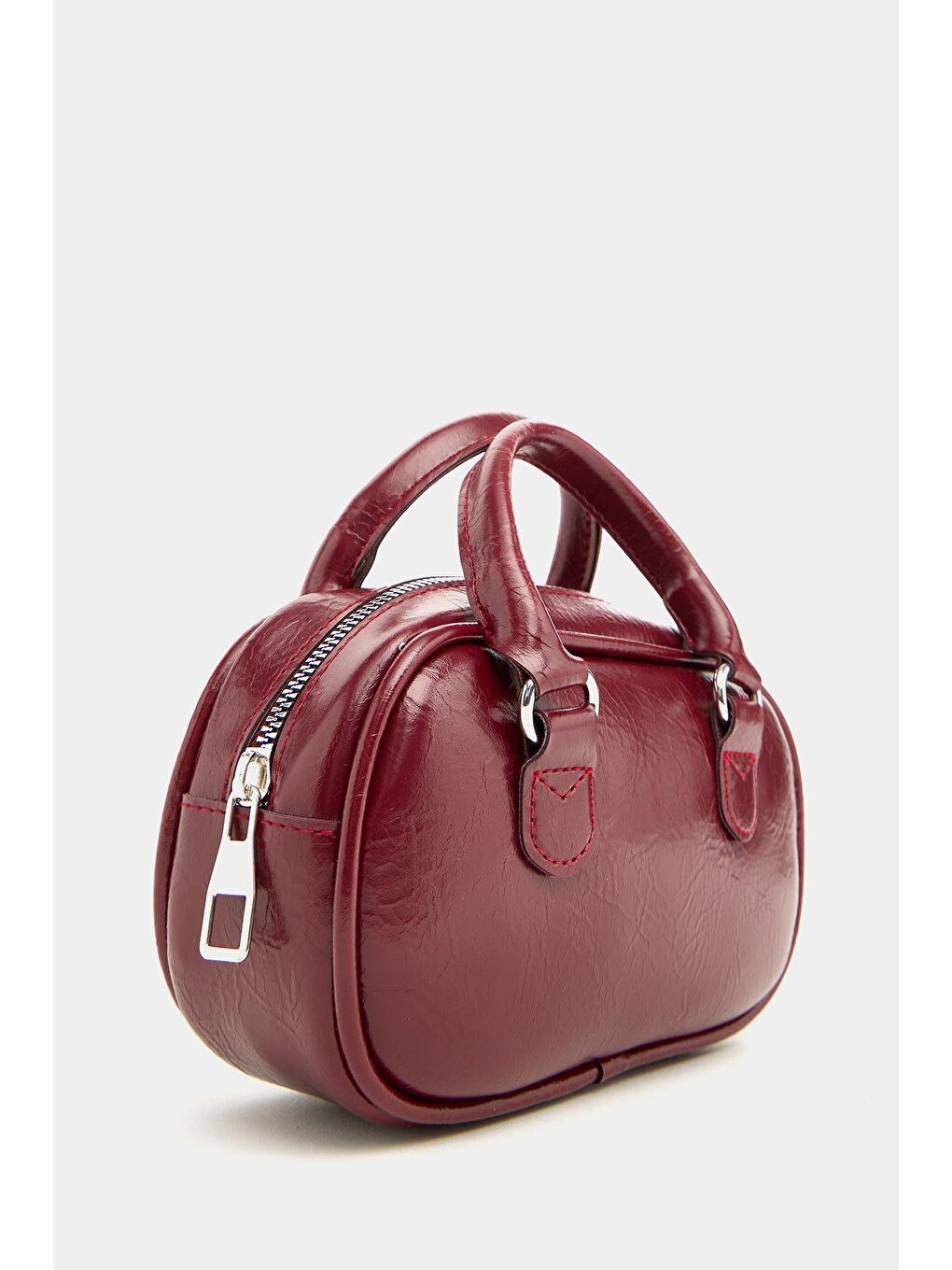 Mini Çapraz Askılı Retro Çanta Bordo-4