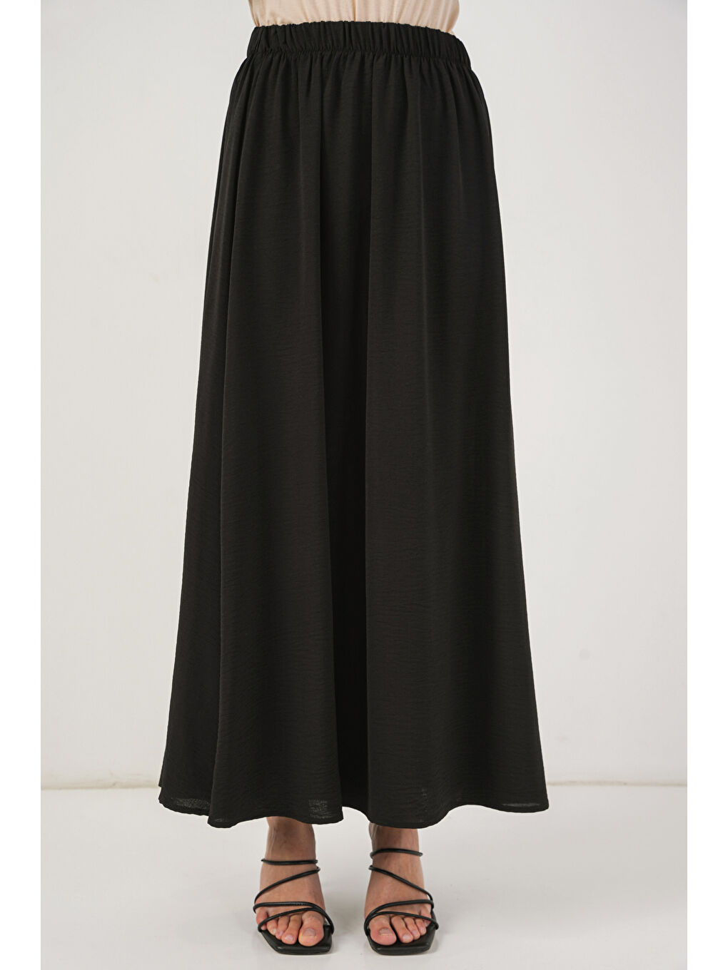 Kadın Ayrobin Kimono Etek İkili Takım 8047 - Siyah-4