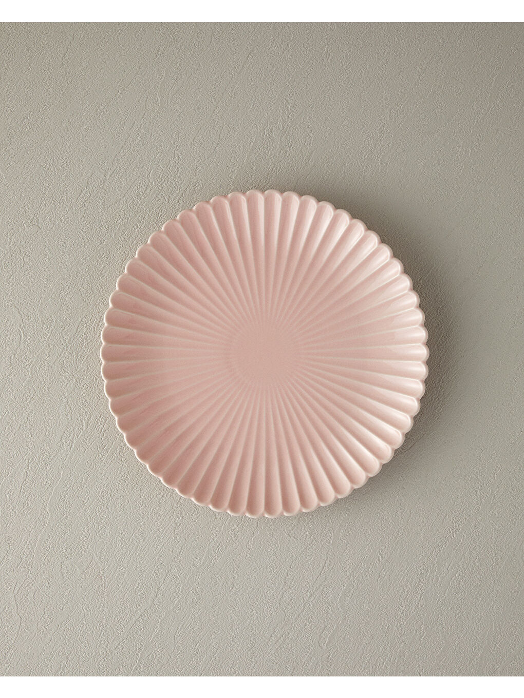 Pembe Fiore New Bone China Servis Tabağı Pudra-1