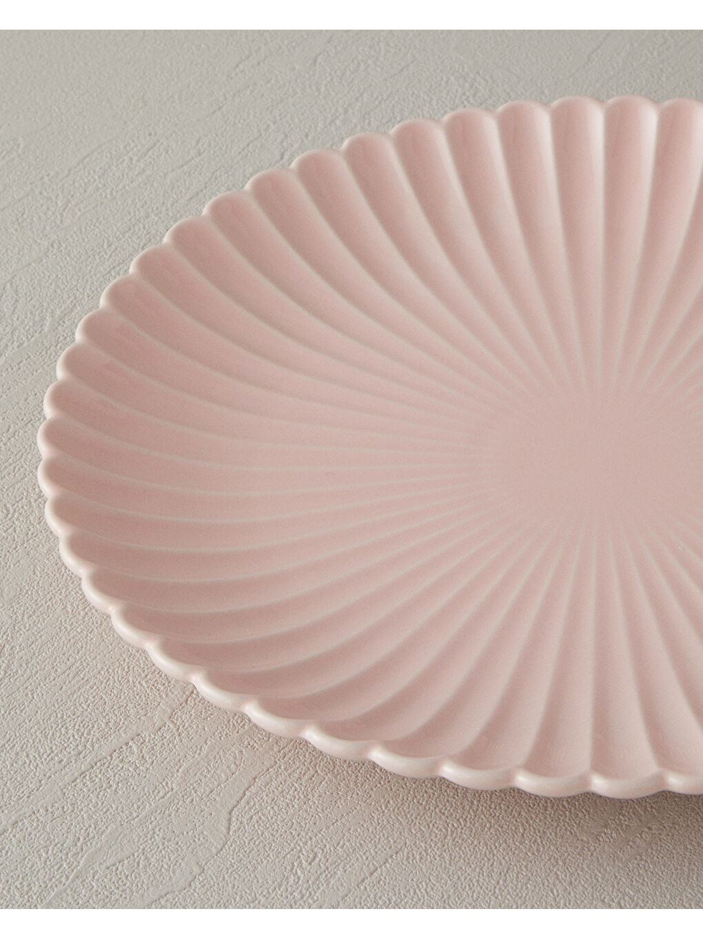 Pembe Fiore New Bone China Servis Tabağı Pudra-2