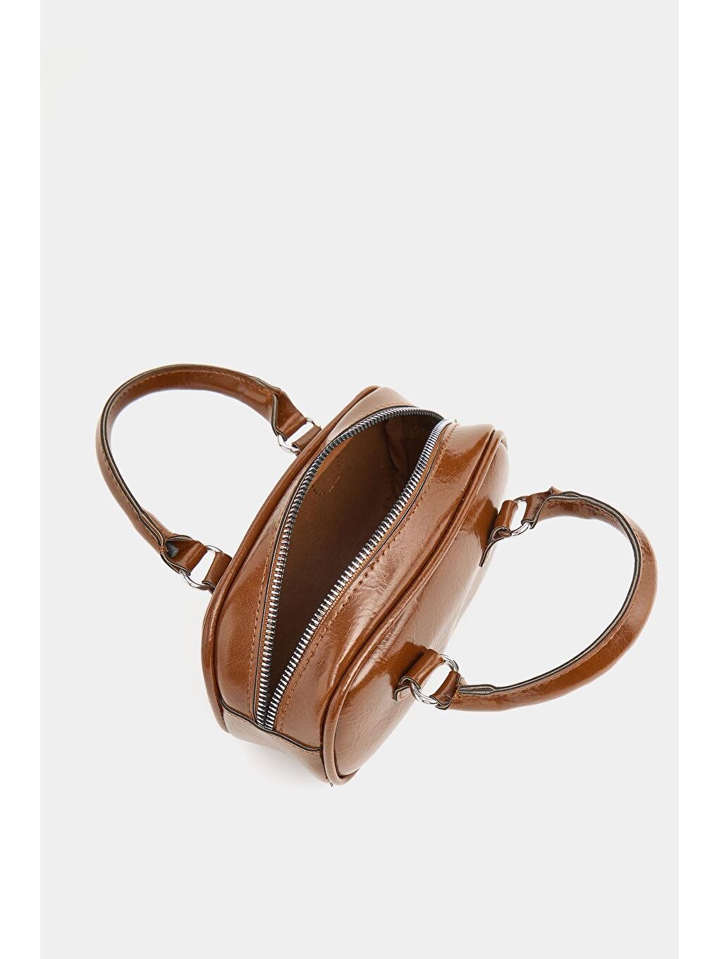 Kahverengi Mini Çapraz Askılı Retro Çanta Taba-4