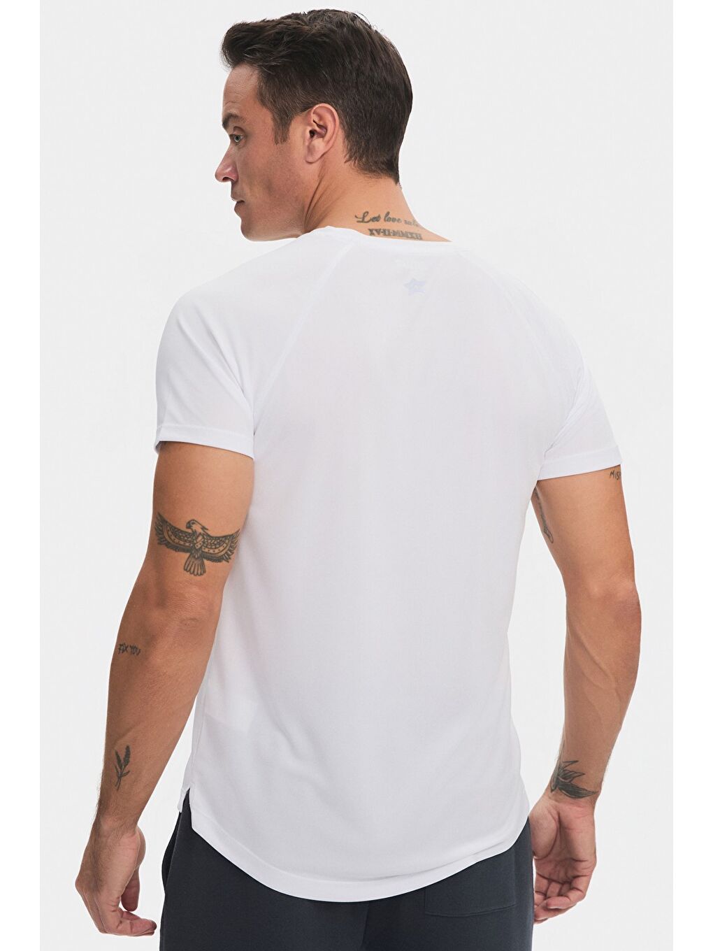 Joystar Beyaz Erkek Slim Fit Reglan Kol Sporcu Tshirt - 4