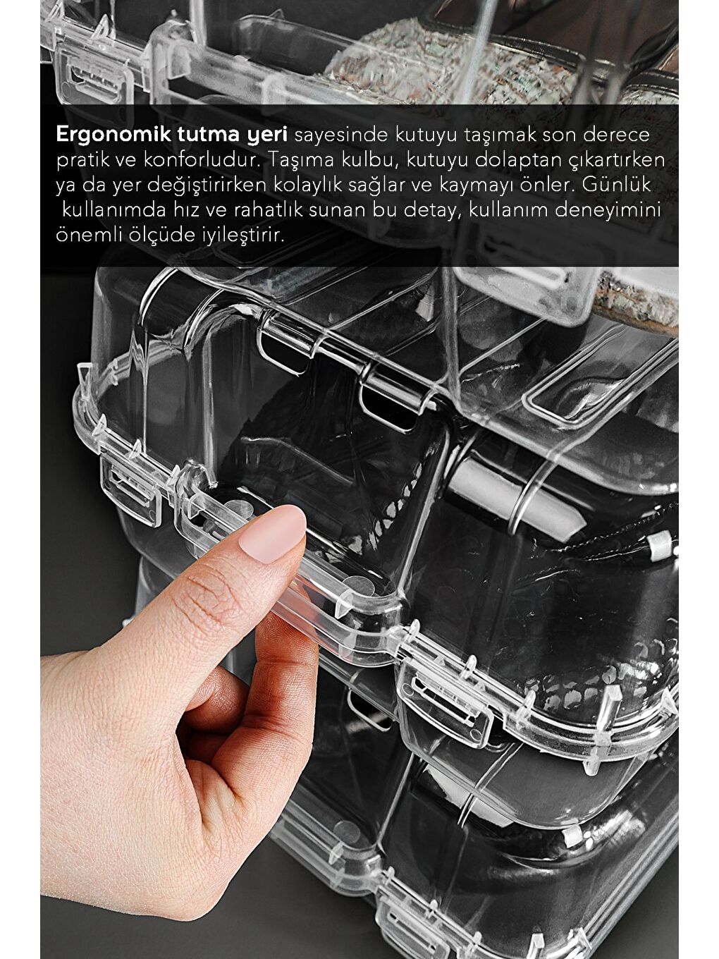 Renksiz 10 Adet Kadın Ayakkabı Kutusu Şeffaf Ayakkabı Düzenleyici Saklama Kutusu Organizer Seyahat Kutusu-3