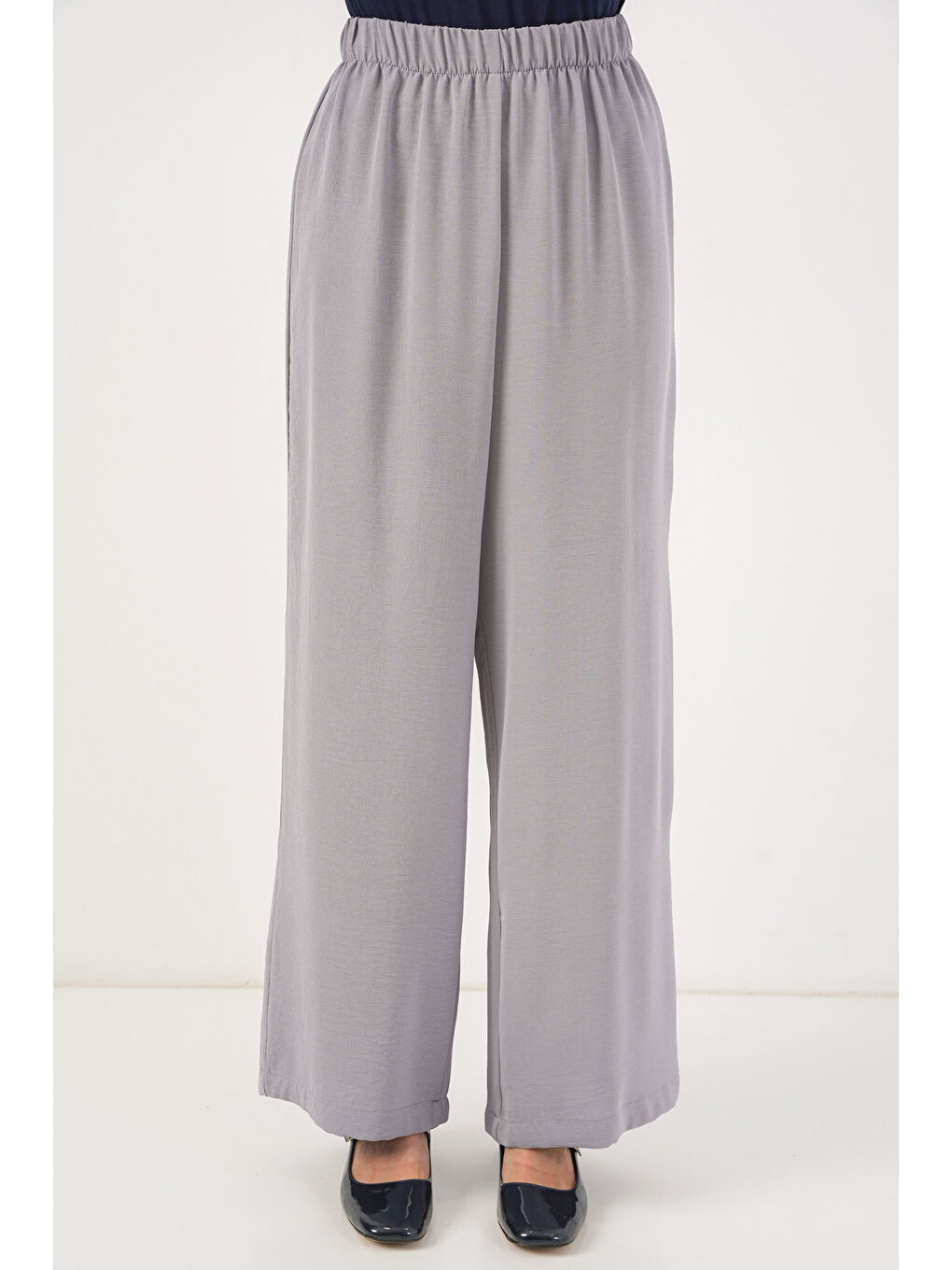 Kadın Önü Bağcıklı Tunik Pantolon İkili Takım 6744 - Gri-4