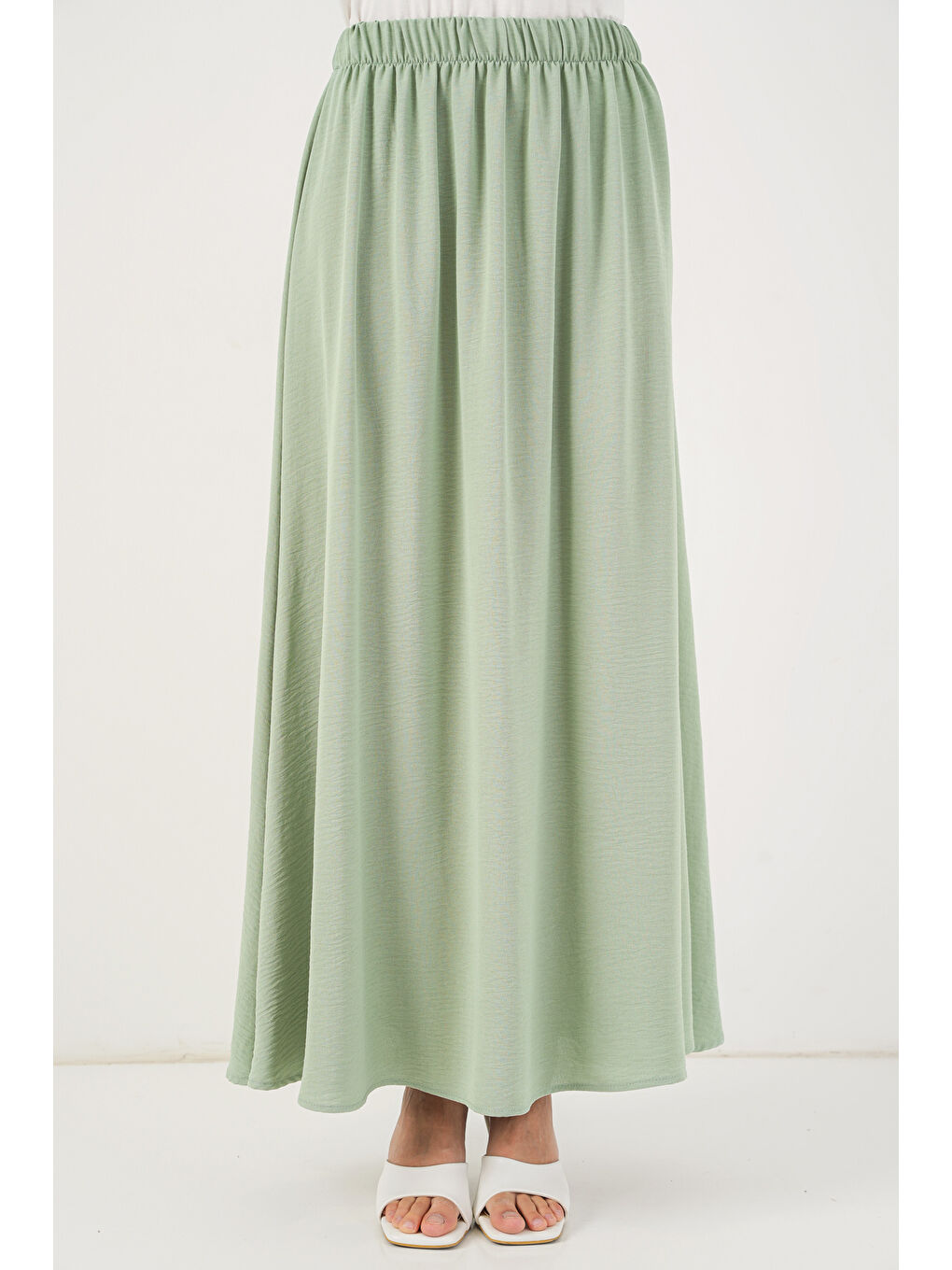 Yeşil Kadın Ayrobin Kimono Etek İkili Takım 8047 - Mint-4