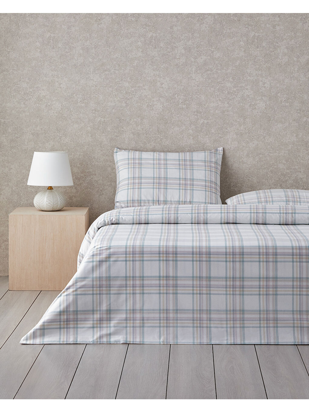 Spektrum Line Pamuklu Çift Kişilik Nevresim Seti 200x220 cm Yeşil-Mavi