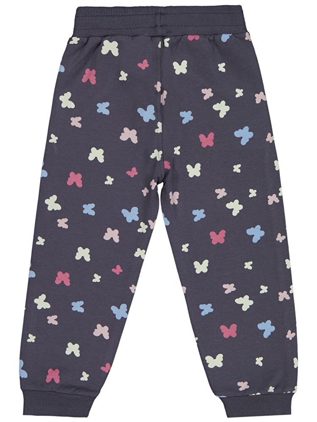 Antrasit Girls Kelebek Baskılı 2-5 Yaş Eşofman Altı-1