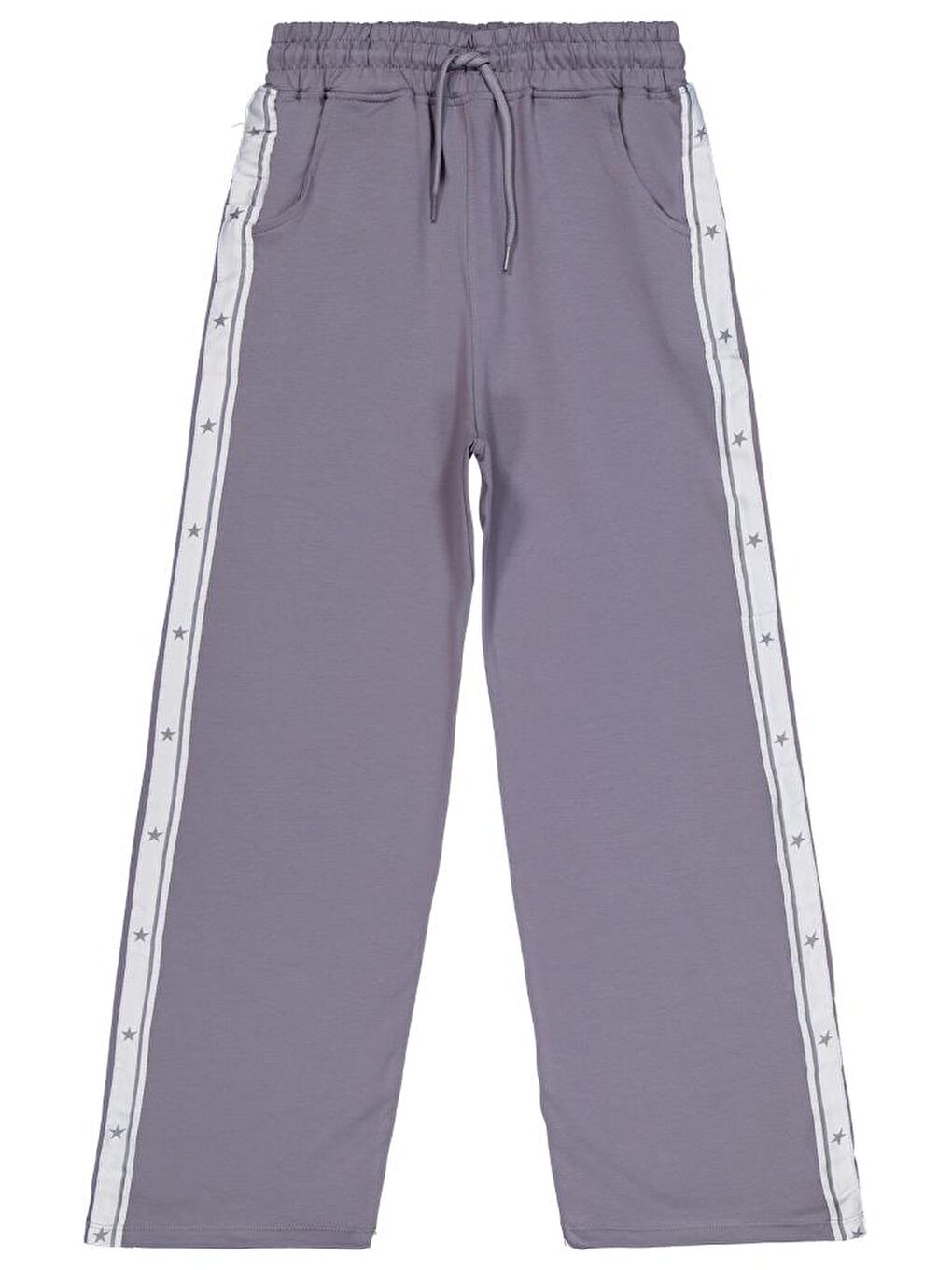 Gri Girls Yanı Şeritli 10-13 Yaş Eşofman Altı