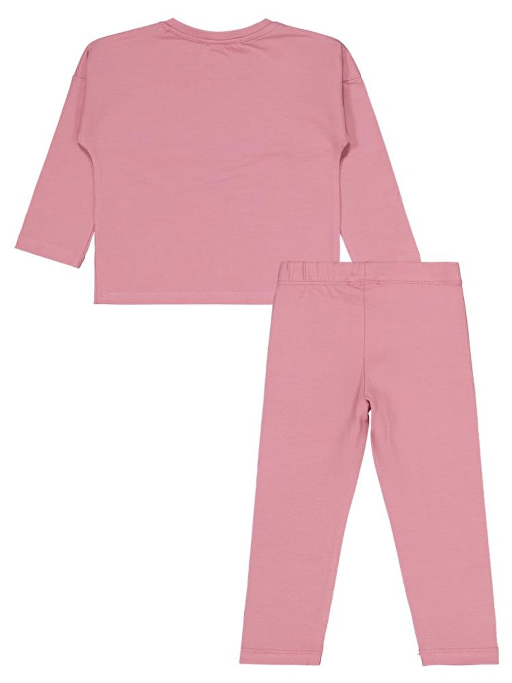 Girls Simli Yıldız Baskılı 2-5 Yaş Takım - Pembe3-4 Yaş-1