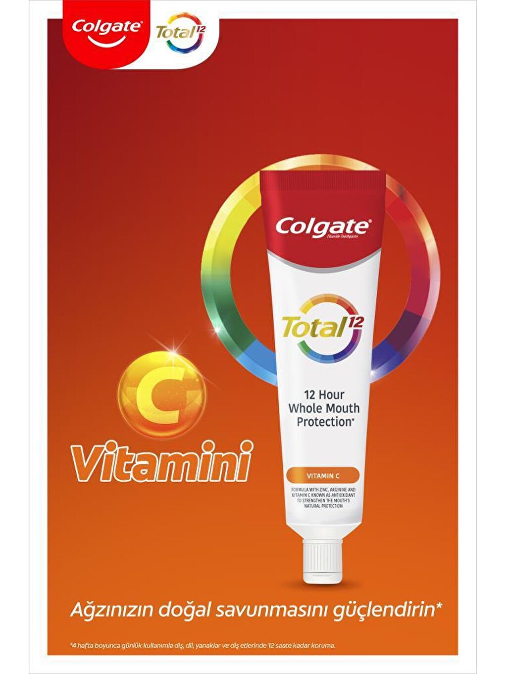 Colgate Sarı Total Vitamin C Diş Macunu 50 ml x 2 Adet - 1