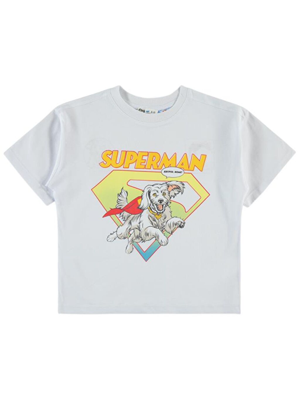 Krypto Baskılı 6-9 Yaş Tişört - Beyaz9-10 Yaş-2