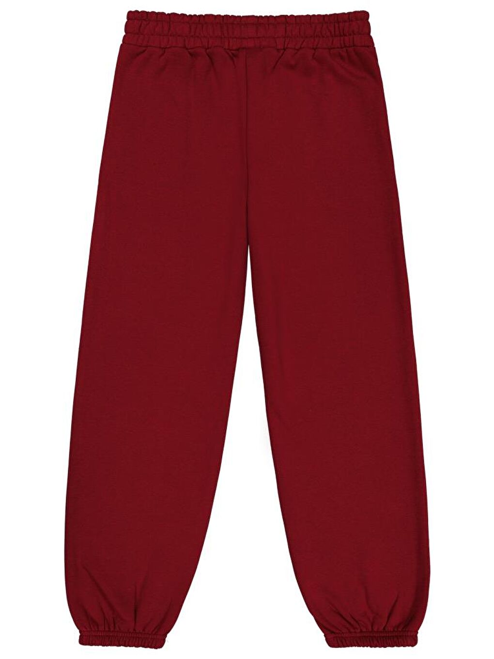 Bordo Girls Düz 10-13 Yaş Eşofman Altı-2