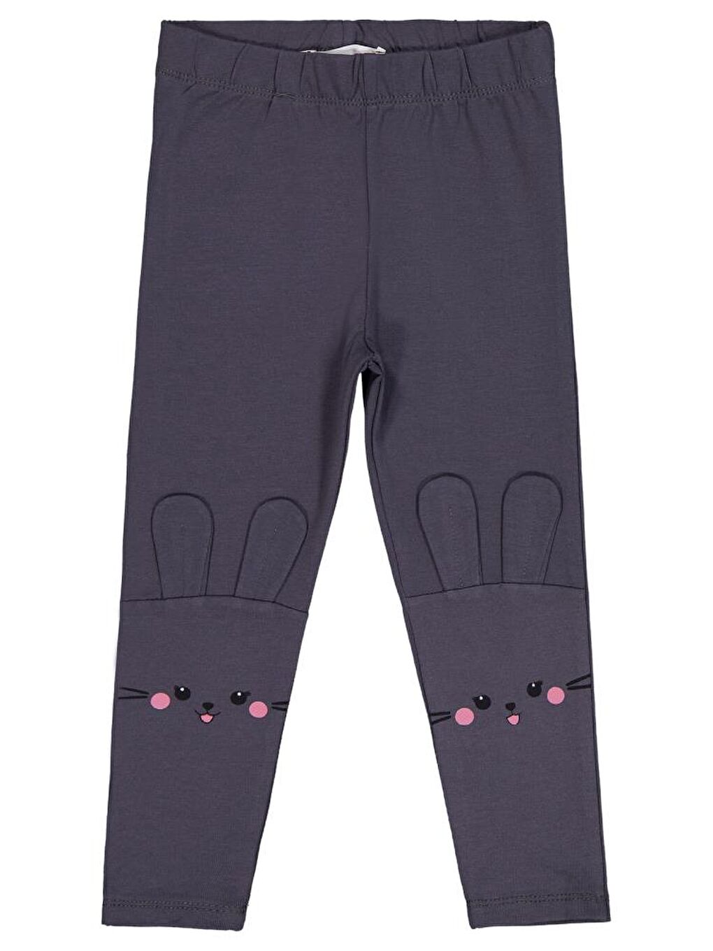 Antrasit Girls Tavşan Nakışlı 2-5 Yaş Tayt-1