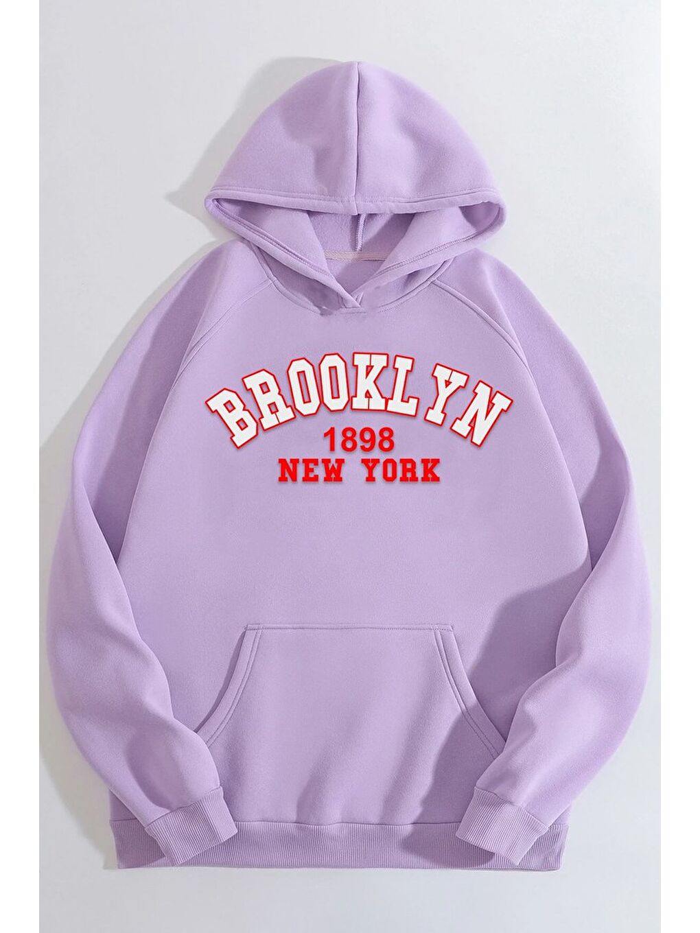 uyguntarz Lila Unisex Brooklyn Baskılı Sweatshirt