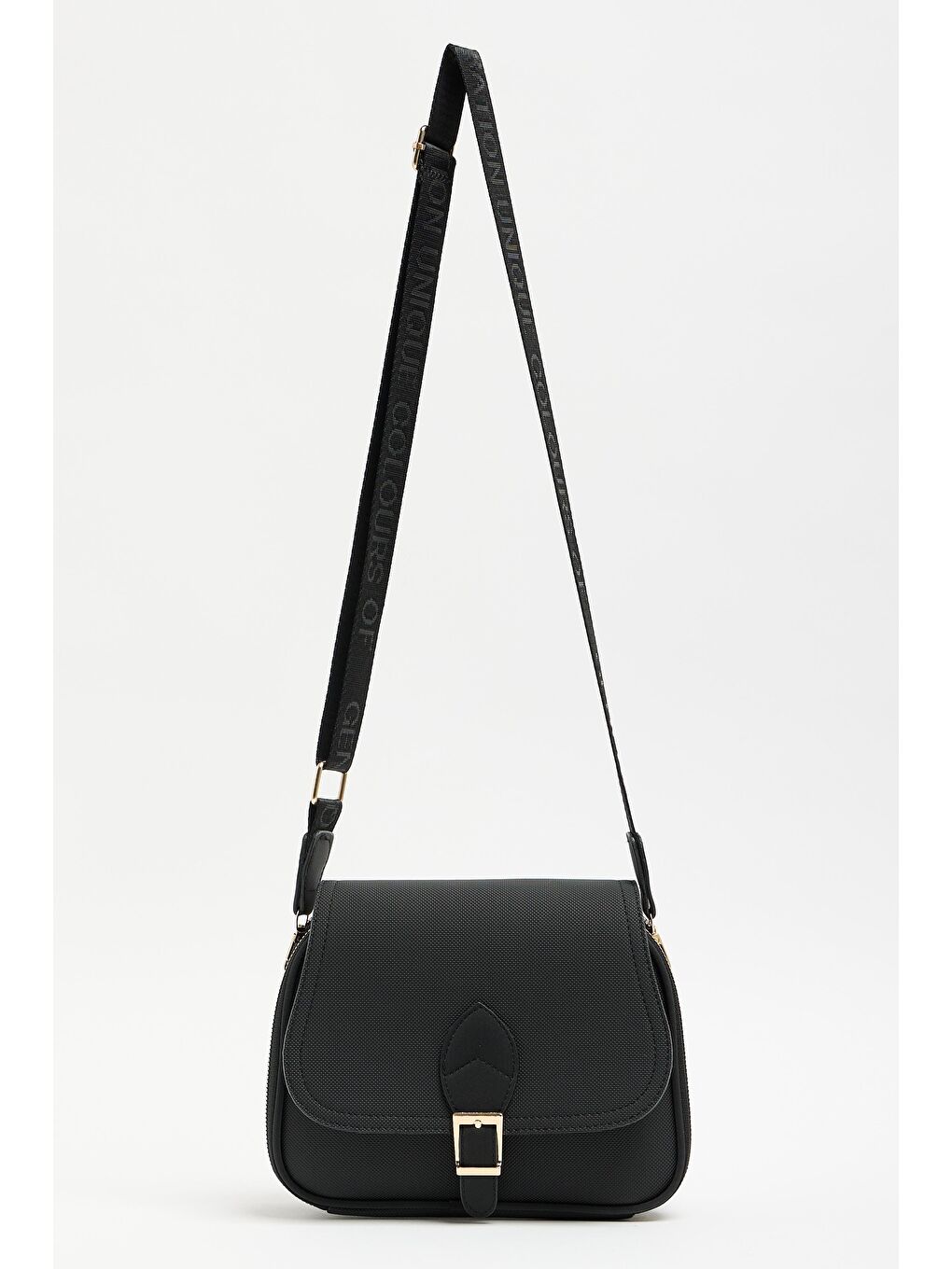 Trendy Günlük Tokalı El Ve Omuz Çantası Siyah