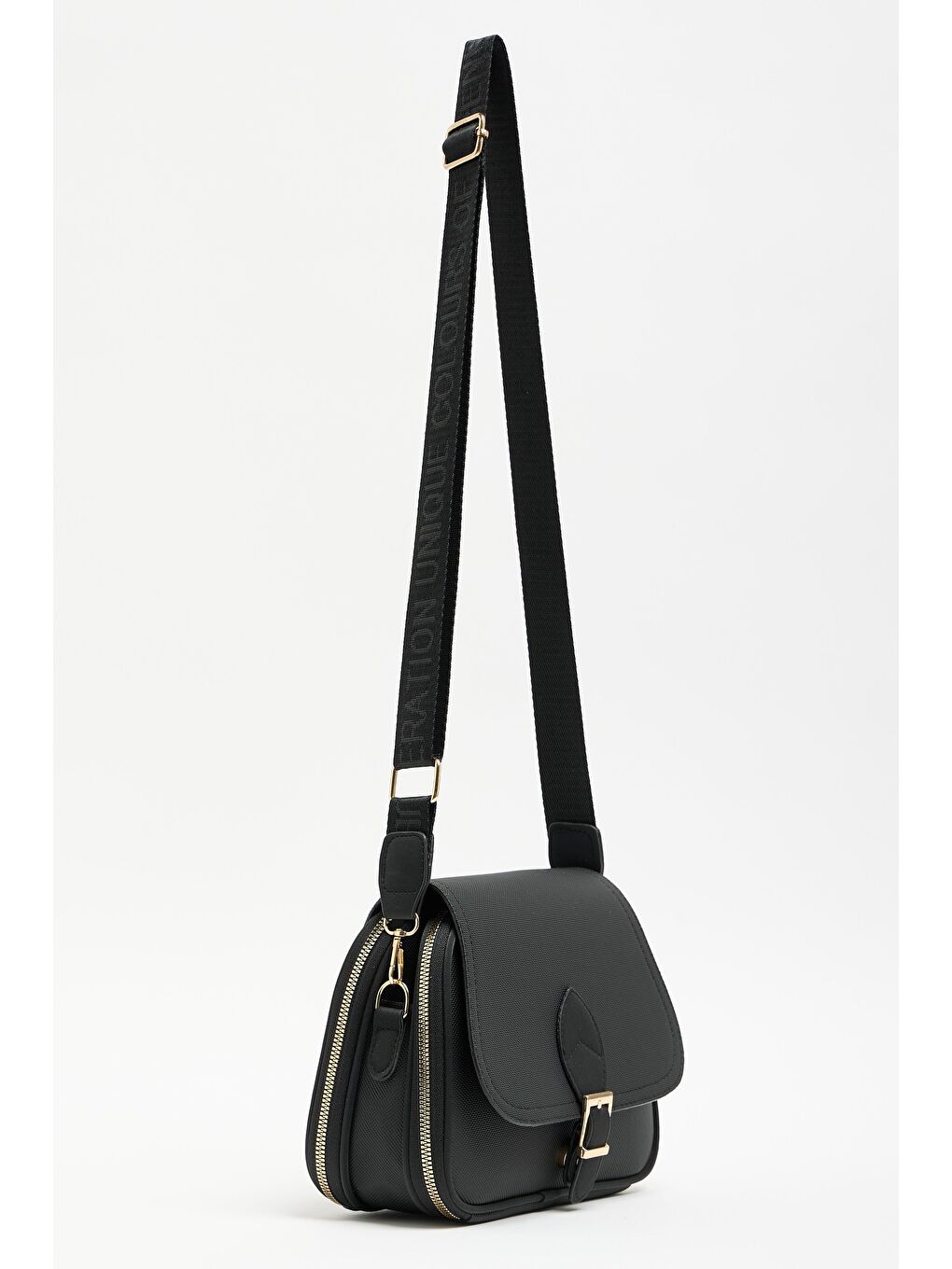 Trendy Günlük Tokalı El Ve Omuz Çantası Siyah-2