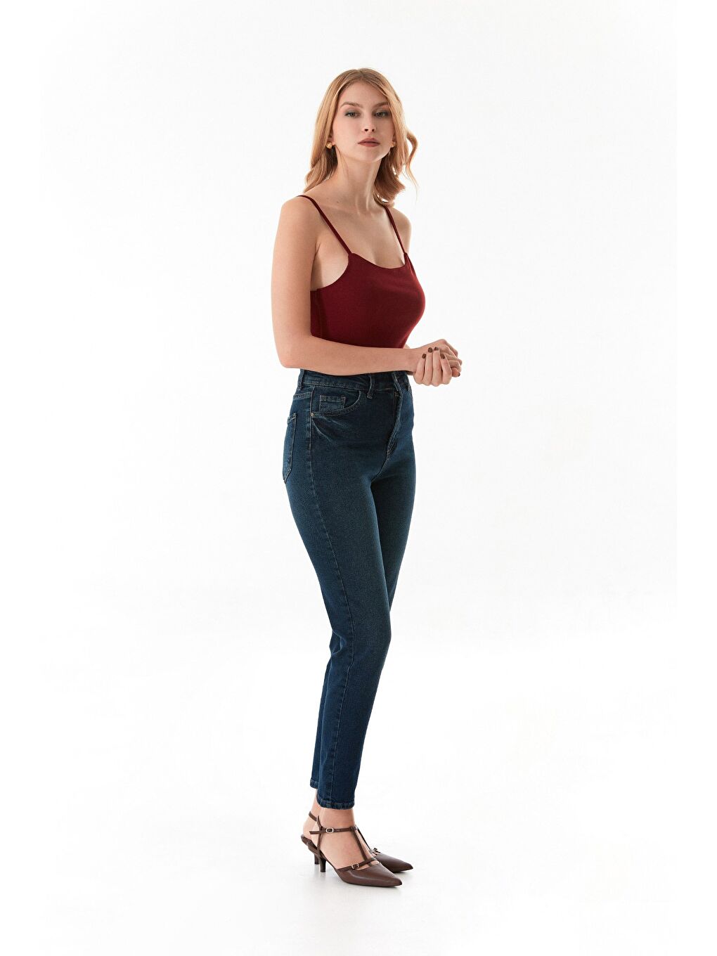 Bordo Basic Çıtçıtlı İp Askılı Body-4