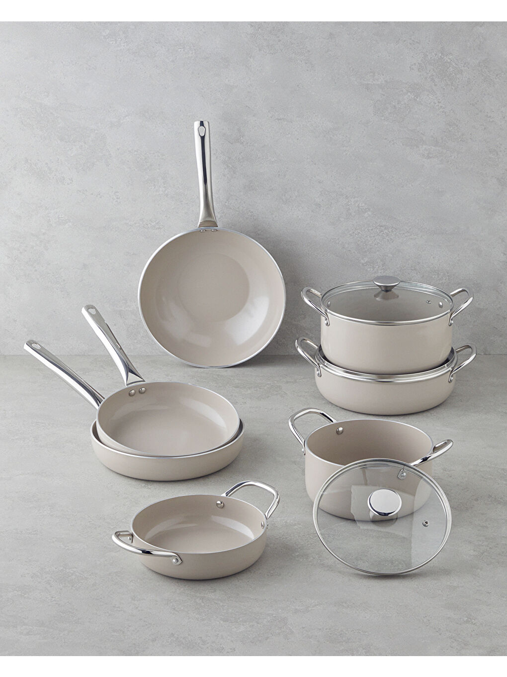 Kahverengi Lizbon CeraWell Wok Tava 28 cm Mocha-4