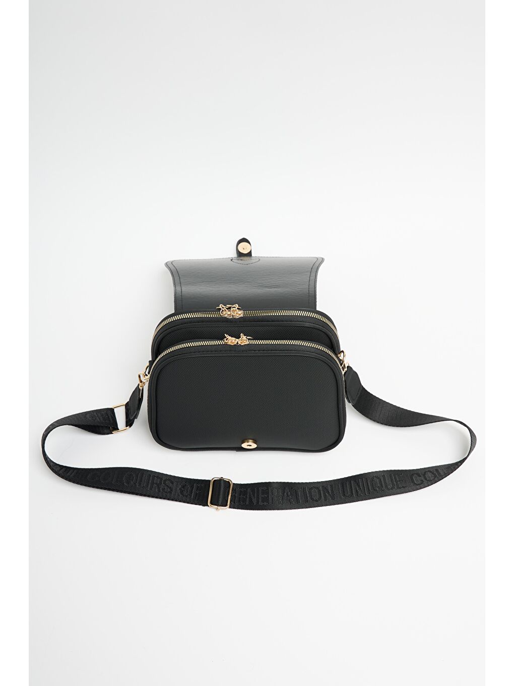 Trendy Günlük Tokalı El Ve Omuz Çantası Siyah-4