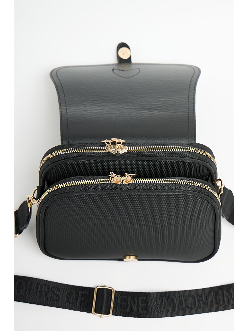 Trendy Günlük Tokalı El Ve Omuz Çantası Siyah-5