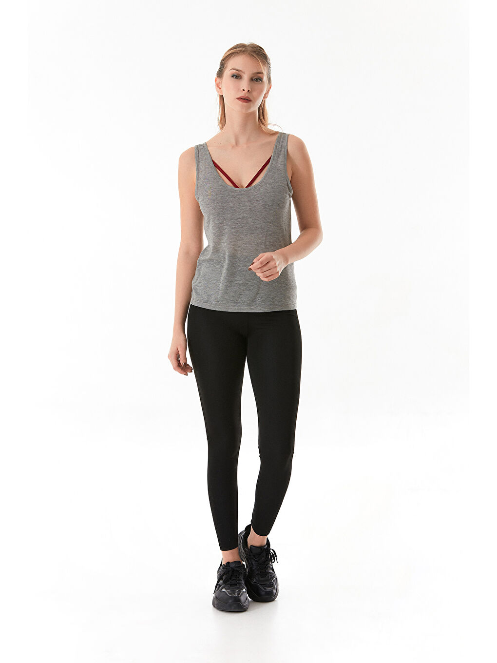 Gri Basic Kalın Askılı Body-1