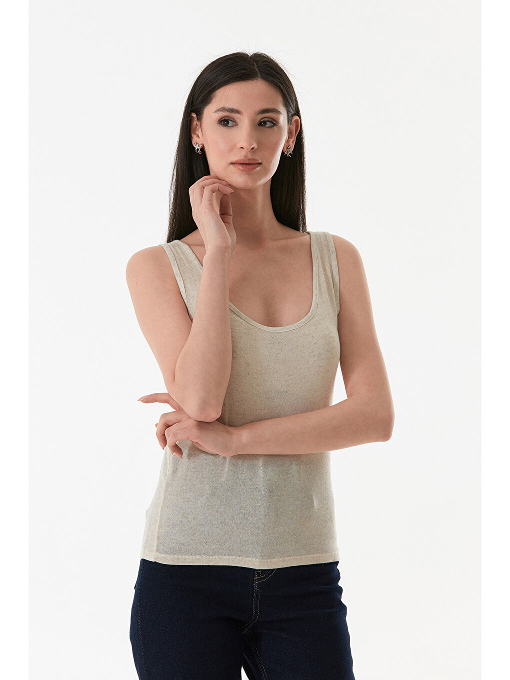 Bej Basic Kalın Askılı Body-2